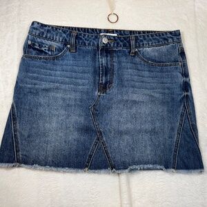Kensie Jeans Skirt Womens Size 10 Blue Denim Mini Y2K Western Cowgirl